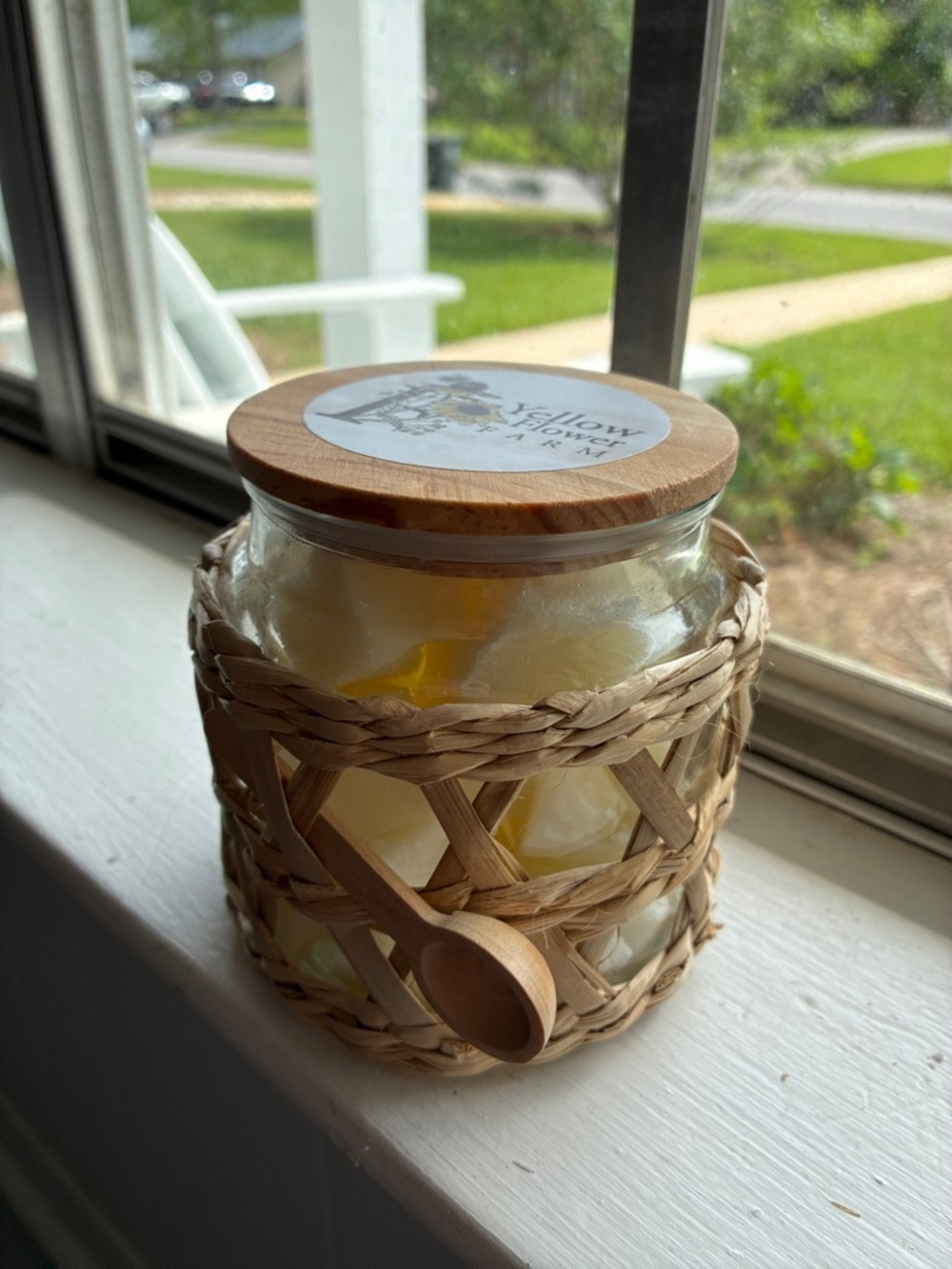 Yellow Flower Farm soapy sugar cube scrubs Exfoliating Summer cottage EO blend